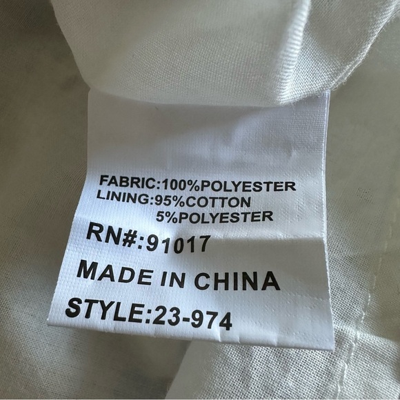 Solitaire size Medium Eyelet Lace Babydoll Top Blouse Floral Cream Spring Lined - Picture 6 of 6